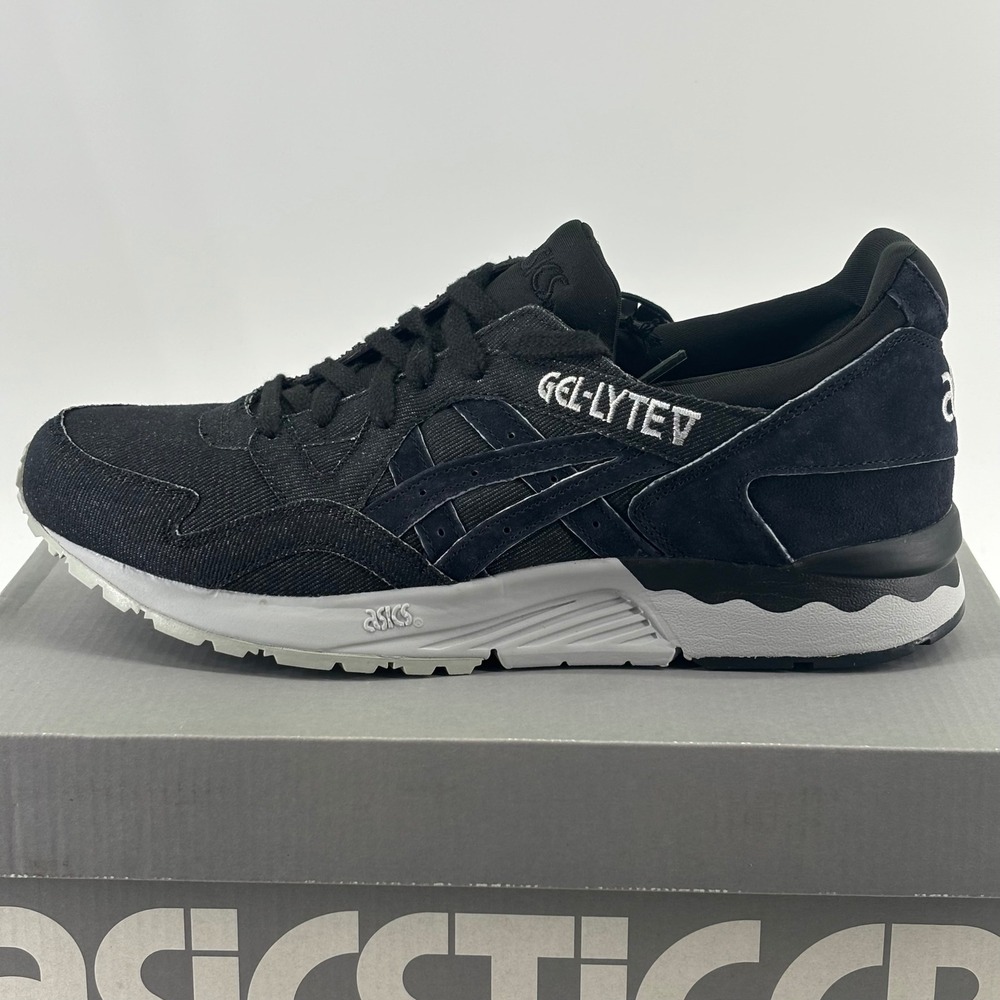 ASICS Gel-Lyte V Mens 9 Black Japanese Denim Suede H7AVQ-9690 New With Box